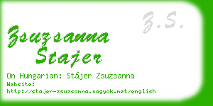 zsuzsanna stajer business card